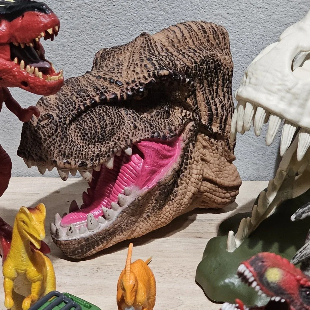Dinosaur Toy Lot. Jurrassic World, Animal Planet Fire Skull, Schleich, Imaginext
